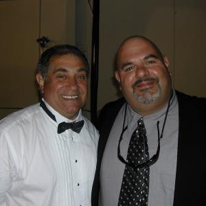 Phil with actor Dan Lauria on the set of the hit TNT show Leverage