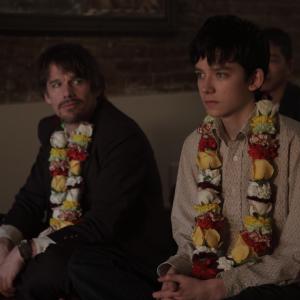 Still of Ethan Hawke and Asa Butterfield in Ten Thousand Saints 2015