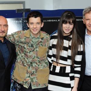 Harrison Ford Ben Kingsley Asa Butterfield and Hailee Steinfeld at event of Enderio zaidimas 2013