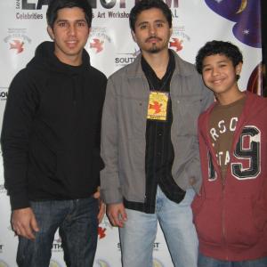 Walter Perez, Abel Becerra and Jeremy Becerra at the Latino Film Festival
