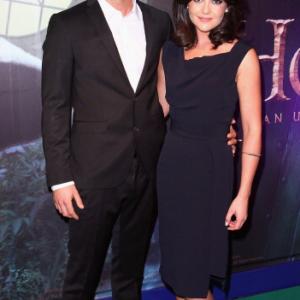 Aidan Turner and Sarah Greene at the Irish Premiere of The Hobbit An Unexpected Journey at Cineworld in Dublin