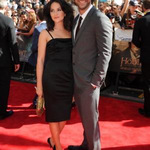Aidan Turner and Sarah Greene at the New Zealand world premiere of The Hobbit An Unexpected Journey