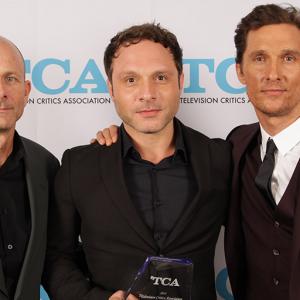 Matthew McConaughey, Scott Stephens and Nic Pizzolatto at event of True Detective (2014)