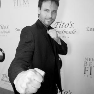 Tamas Menyhart at the Newport Beach film festival opening night with Russell Crowe's movie 