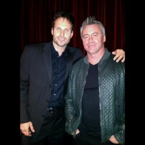 Tamas Menyhart with Matt LeBlanc at Soho House,for a private screening of 