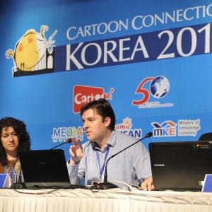 Alexander Lentjes speaking on 3D animation production techniques and beyond at Cartoon Connection Korea 2012