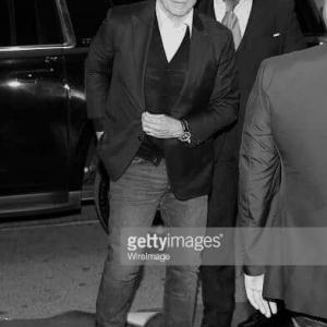 Actor John Travolta and Actor Producer DTeflon arrive together at the Gotti Party hosted by Ciroc and Stella Artois at Byblos on September 11 2015