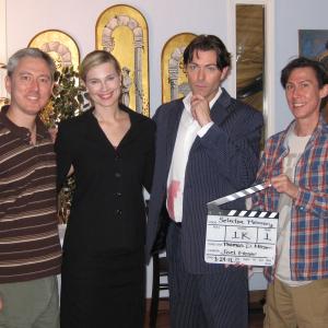 Jennifer Keller on the set of Selective Memory with Director Thomas D Moser DP Joel Moser and actorproducer Michael OHare Wallace