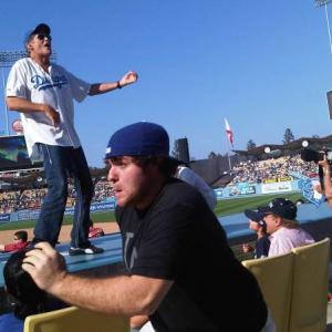 Jameson Moss- LA Dodger's Don't Stop Believing Guy performing with David Hasselhoff