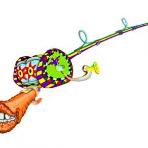 Design of Paco as the fishing pole Played by Joey Fatone