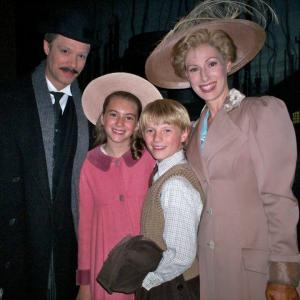 Marissa as Jane Banks with the rest of the Banks family in the first national tour of Disneys Mary Poppins