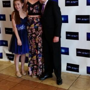 Claire Tablizo, Caitlin Rose Williams, and Evan Materne at the Now Hiring Movie premiere in San Antonio, Tx