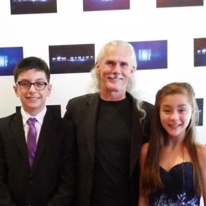 Evan Materne, Camden Toy, and Claire Tablizo at the Now Hiring Movie premiere in San Antonio, Tx