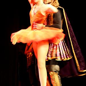 Still of Matt Wiggins as King Xerxes in the live 2013 ballet production of Ester