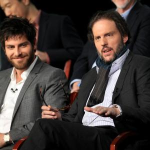 David Giuntoli and Silas Weir Mitchell speak onstage at the Grimm panel session during the NBCUniversal portion of the 2013 Winter TCA Tour Day 3