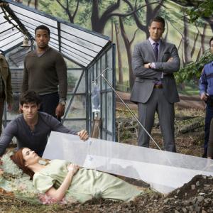 Still of Russell Hornsby Bree Turner Bitsie Tulloch David Giuntoli and Sasha Roiz in Grimm 2011