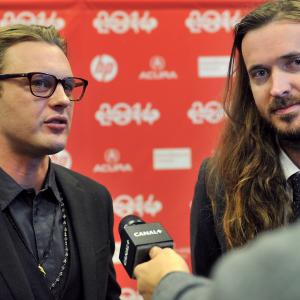 Michael Pitt and Mike Cahill at event of I Origins (2014)