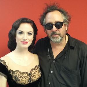Elisabetta Fantone with Tim Burton on set of Big Eyes