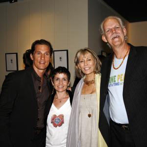 Matthew McConaughey Christy Pipkin Jere Rae Mansfield and Director Turk Pipkin at the premier of One Peace At a Time
