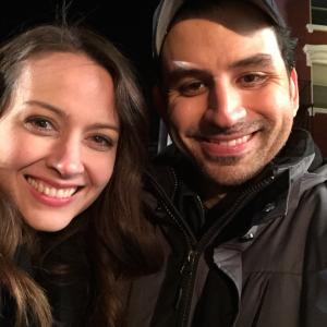 On set shooting Person Of Interest with star Amy Acker