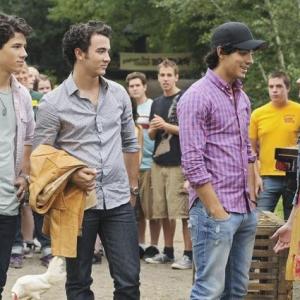 Still of Demi Lovato, Kevin Jonas, Joe Jonas and Nick Jonas in Camp Rock 2: The Final Jam (2010)
