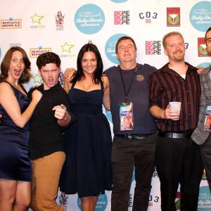 Left to Right Conner Marx Beth Meberg Connor Hair Ladora Sella Scot Robinson Fred Beahm and Lautaro Gabriel Gonda at the 2013 Holly Shorts Festival for Brightwood