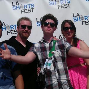 Left to Right; Rick Walters, Fred Beahm, Connor Hair, Beth Meberg, and List Coronado at the 2012 LA Shorts Fest
