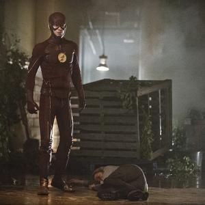 Still of Shantel VanSanten and Grant Gustin in The Flash (2014)