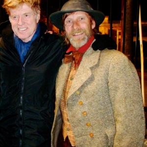 Cosmo and Mr Robert Redford on his set of The Conspirator in Ga