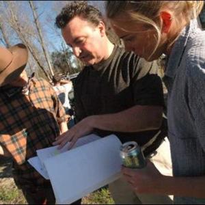 Lead Ryan Watts WriterProducer Terry Bowden and Actor Rachel Pedersen on the Set of FAST a family western