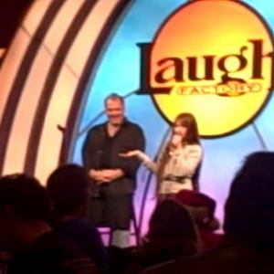 2009 Kate Scott with TV producer Allan Stephan at The World Famous LAUGH FACTORY in West Hollywood CA