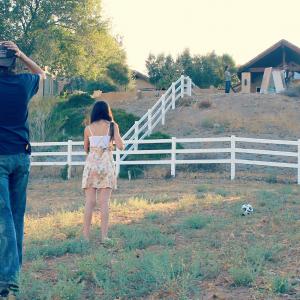 Director Shian Storm and Kate Scott filming music video for KXM