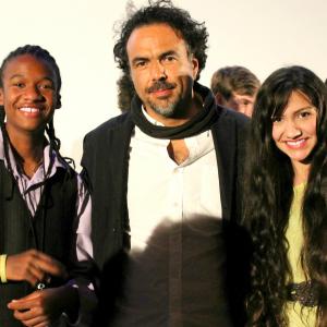 2013 Trey Carlisle and Katie Scott with director Alejandro Gonzlez Irritu Babel 21 Grams at film festival