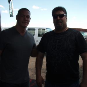 with jon Cena on the set of Reunion