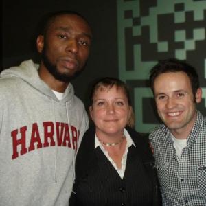 Filmmaker Elizabeth Anne with Producer 9th Wonder and Director Kenneth Price at the BBoy Spot screening of 9th Wonder The Wonder Years Documentary  Orlando FL 2012