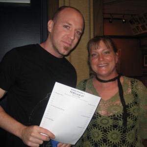 Director Elizabeth Anne with Host John Theisen at the Enzian Film Slam2008