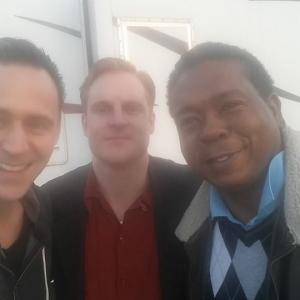 With Tom Hiddleston on the set of I Saw The Light.
