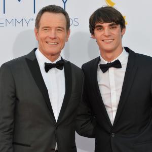 Bryan Cranston and RJ Mitte at event of The 64th Primetime Emmy Awards 2012