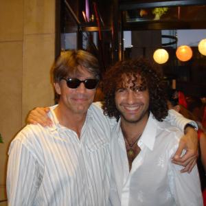 Diego Calderón and Eric Roberts at event on Rodeo Drive.