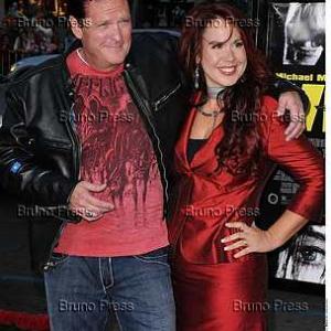 Actress Fileena Bahris and her producing partner Michael Madsen atthe premiere of VICE