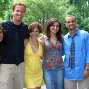 Dead End cast-mates Veronica del Cerro, Chad Ridgely, Marielle Proia, Rosanna Haddad, James Watson, and Eleanor Keyser during production of Dead End.