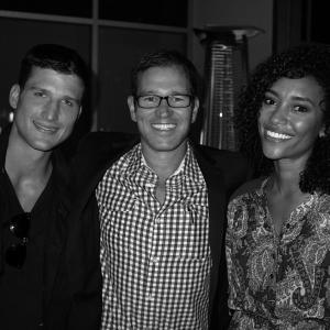 The films stars Parker Young and Annie Illonzeh with director Jeff Fisher at the premiere screening of Killer Reality in Century City