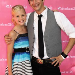 with Sidney Fullmer at the American Girl Saige Paints The Sky Premiere in Los Angeles