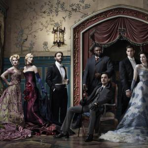 Still of Jonathan Rhys Meyers Thomas Kretschmann Victoria Smurfit Nonso Anozie Jessica De Gouw Katie McGrath and Oliver JacksonCohen in Dracula 2013