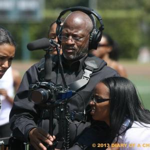 Director Ingeborg C Eiland on set of Diary of a Champion with Actress Annie Ilonzeh and DP Tim Alexander