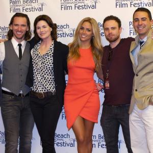 (from left) Scott Jemison, Randy Spence, Saxon Trainor, Daniella Grace, Jordon Hodges, Clenét Verdi-Rose at the Palm Beach International Film Festival for 'Sand Castles' Florida