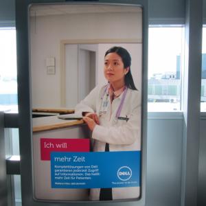 Amy Chang as DOCTOR for DELL computers campaign (Frankfurt International Airport)