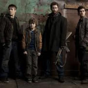 Maxim with Noah Wyle Drew Roy and Connor Jessup on Falling Skies