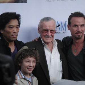 Maxim with Stan Lee Peter Shinkoda and Colin Cunningham at the Premiere of With Great Power The Stan Lee Story