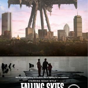 Falling Skies Poster with Maxim Drew Roy and Noah Wyle